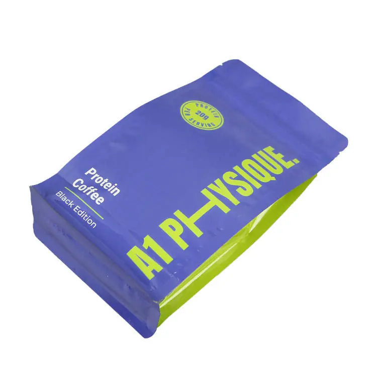 Azure-Lock Matte Blue Valve Coffee Bag_4