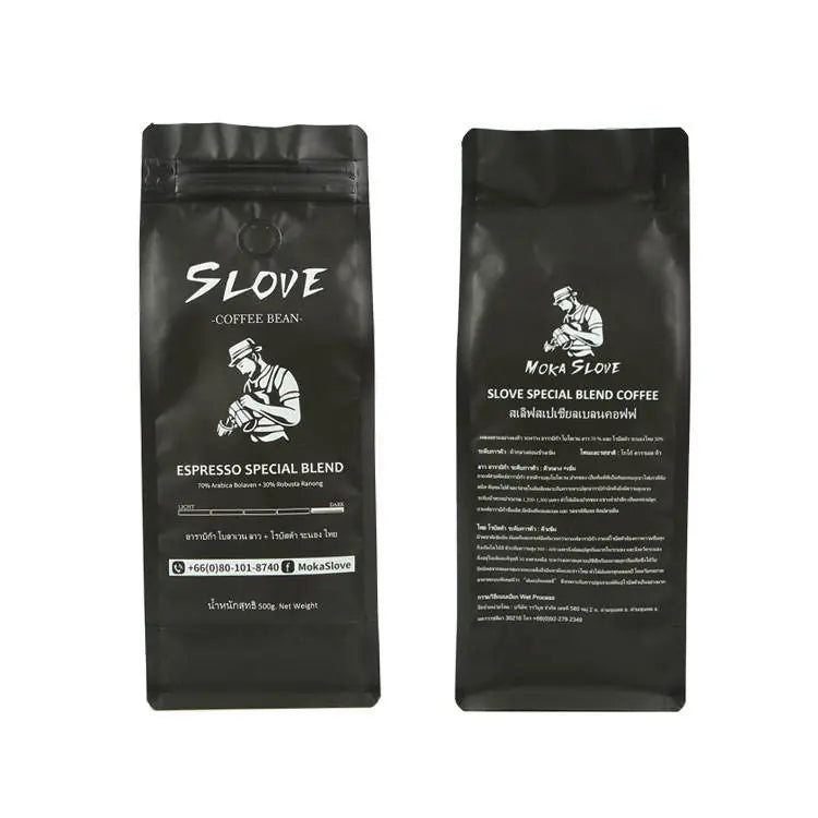 Coffee Bag with Degassing Valve & Zipper_4