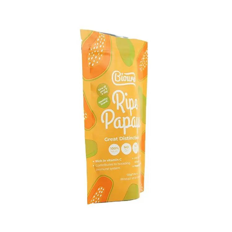 Custom Stand Up Pouch Bag for Papaya Dry Fruit Packaging_1