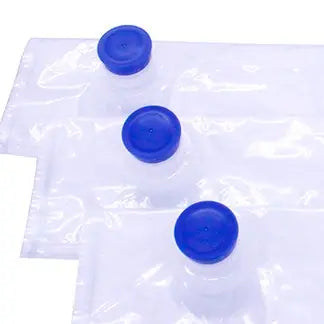 Пакет с крышкой для асептического розлива в высококислотную среду, упакованный в коробку, с фитингом FD018. 